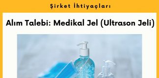 Alım Talebi Medikal Jel (ultrason Jeli)