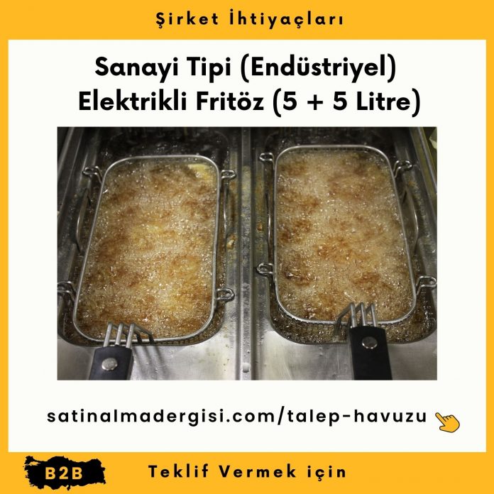 Alım Talebi Sanayi Tipi (endüstriyel) Elektrikli Fritöz (5 + 5 Litre)