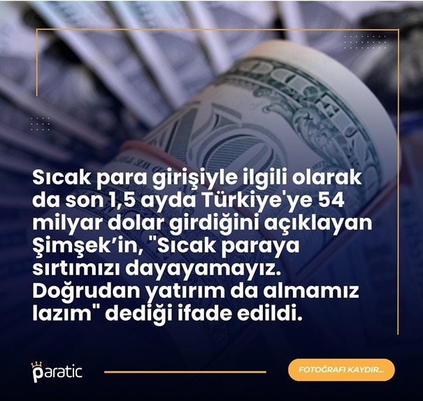 Mehmet şimşek’den Carry Trade