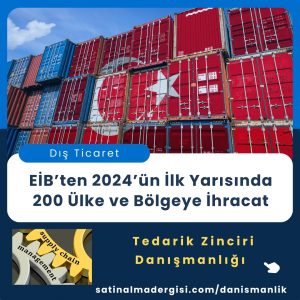 Tedarik Zinciri Danışmanlığı Ei̇b’ten 2024’ün İlk Yarısında 200 ülke Ve Bölgeye İhracat