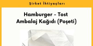 Alım Talebi Hamburger Tost Ambalaj Kağıdı (poşeti)