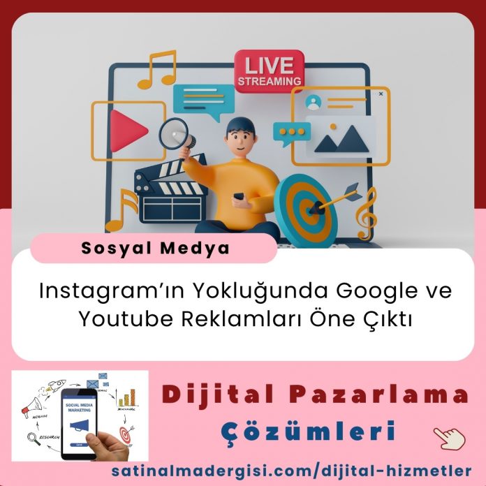 Dijital Pazarlama çözümleri Haber Instagram’ın Yokluğunda Google Ve Youtube Reklamları öne çıktı