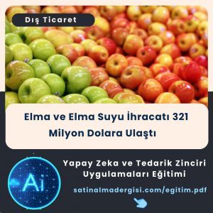 Yapay Zeka Ve Tedarik Zinciri Uygulamaları Eğitimi Elma Ve Elma Suyu İhracatı 321 Milyon Dolara Ulaştı