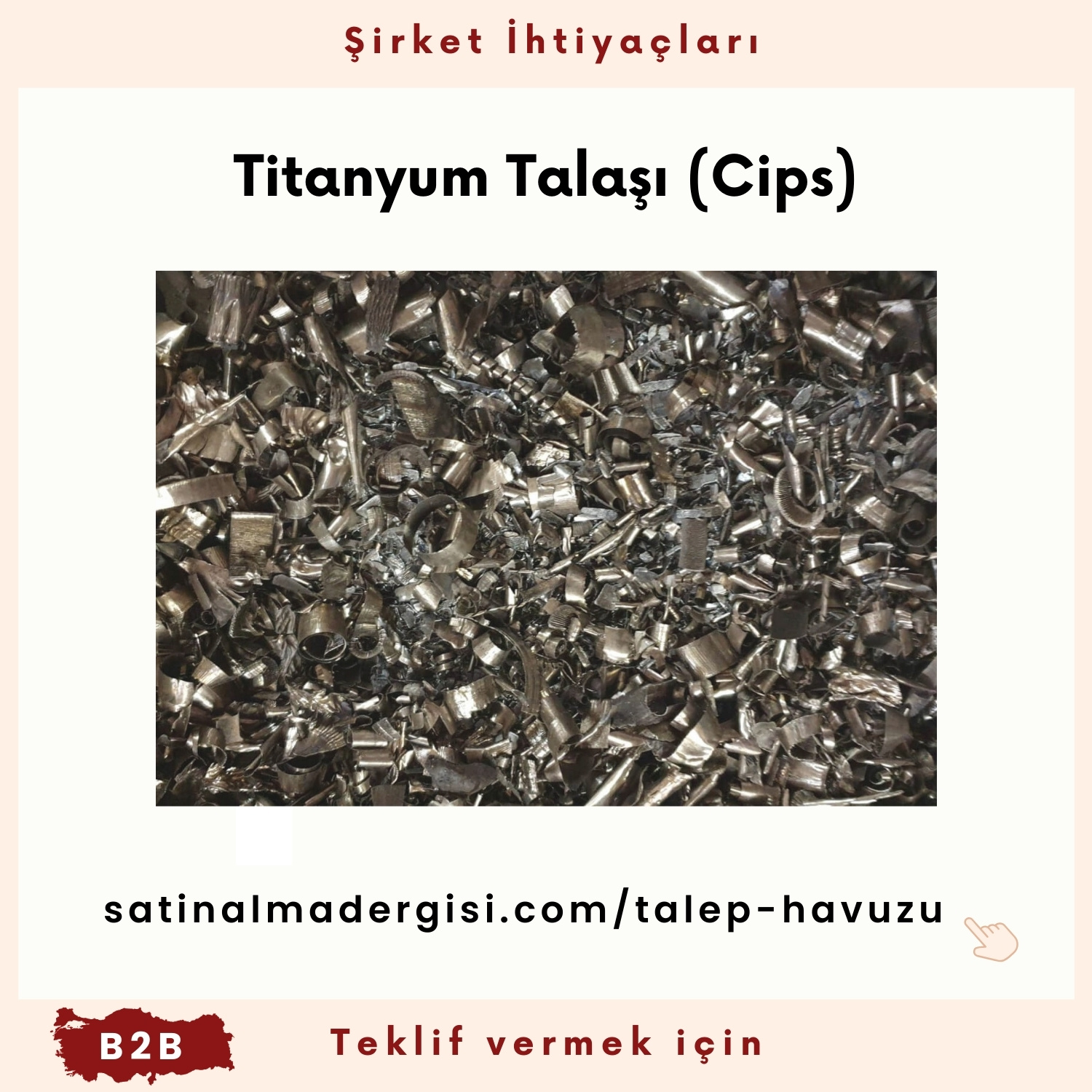 Titanyum Talaşı Alım Talebi