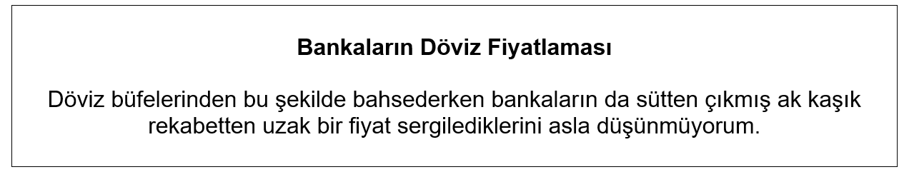 Bankaların Döviz Fiyatlaması