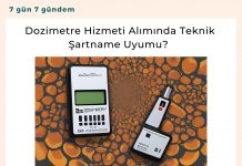 Dozimetre Hizmeti Alımında Teknik şartname Uyumu Satınalma Dergisi 7 Gün 7 Gündem