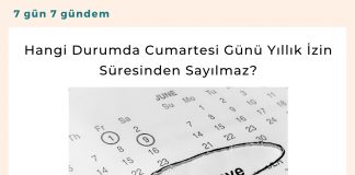 Hangi Durumda Cumartesi Günü Yıllık İzin Süresinden Sayılmaz Satınalma Dergisi 7 Gün 7 Gündem