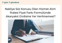 Nakliye Söz Konusu Olan Hizmet Alım İhalesi Fiyat