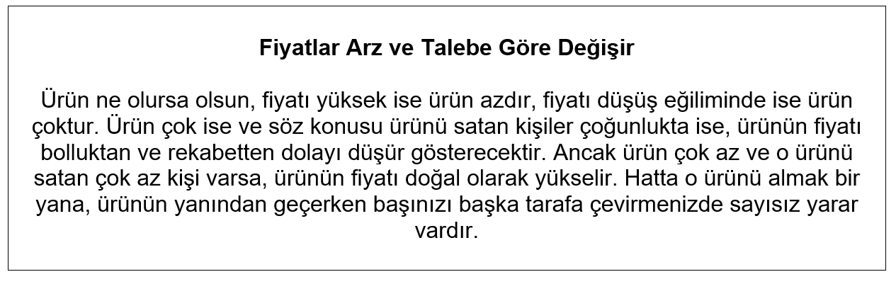 Fiyatlar Arz Ve Talep