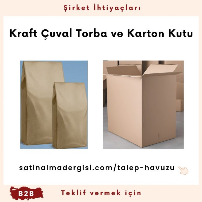 Kraft çuval Torba Ve Karton Kutu Alım Talebi