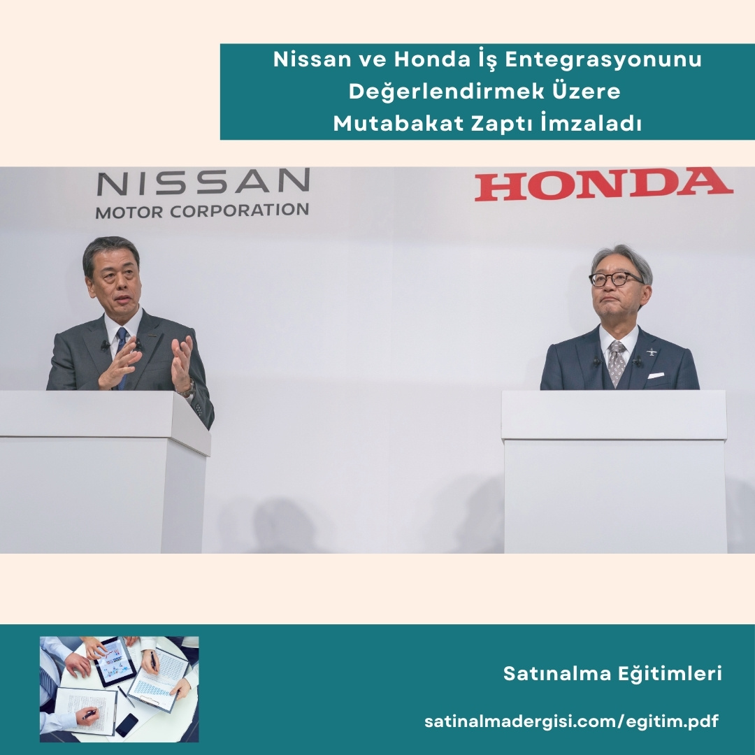 Satın Alma Eğitimleri Haber Nissan Ve Honda İş Entegrasyonunu Değerlendirmek üzere Mutabakat Zaptı İmzaladı