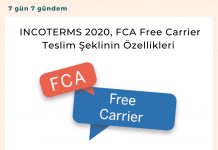 Incoterms 2020, Fca Free Carrier Teslim şeklinin özellikleri Satınalma Dergisi 7 Gün 7 Gündem