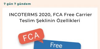 Incoterms 2020, Fca Free Carrier Teslim şeklinin özellikleri Satınalma Dergisi 7 Gün 7 Gündem