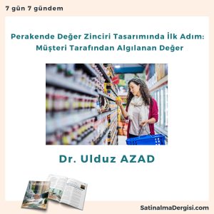 Perakende Değer Zinciri Tasarımında İlk Adım Müşteri Tarafından Algılanan Değer