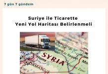 Suriye Ile Ticarette Yeni Yol Haritası Belirlenmeli