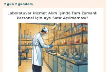 Laboratuvar Hizmet Alım İşinde Tam Zamanlı Personel İçin Ayrı Satır Açılmaması Satınalma Dergisi 7 Gün 7 Gündem