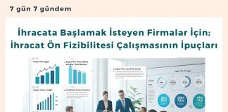 İhracata Başlamak İsteyen Firmalar İçin; İhracat ön Fizibilitesi çalışmasının İpuçları Satınalma Dergisi 7 Gün 7 Gündem