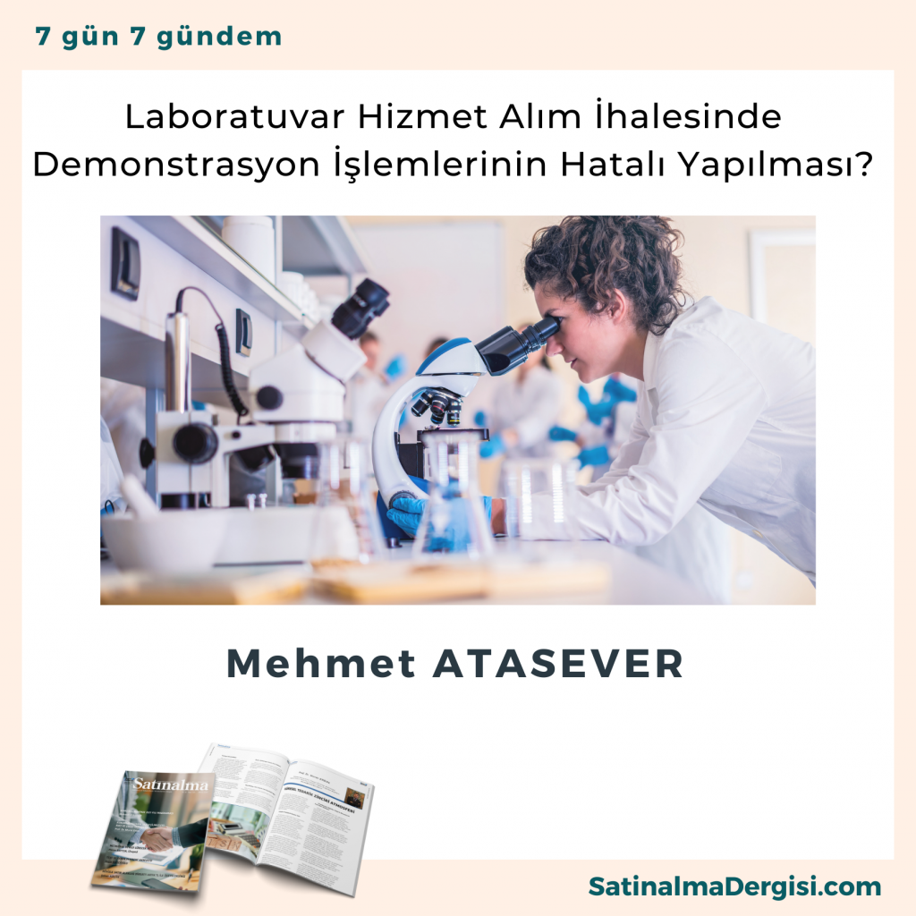 Laboratuvar Hizmet Alım İhalesi Mehmet Atasever