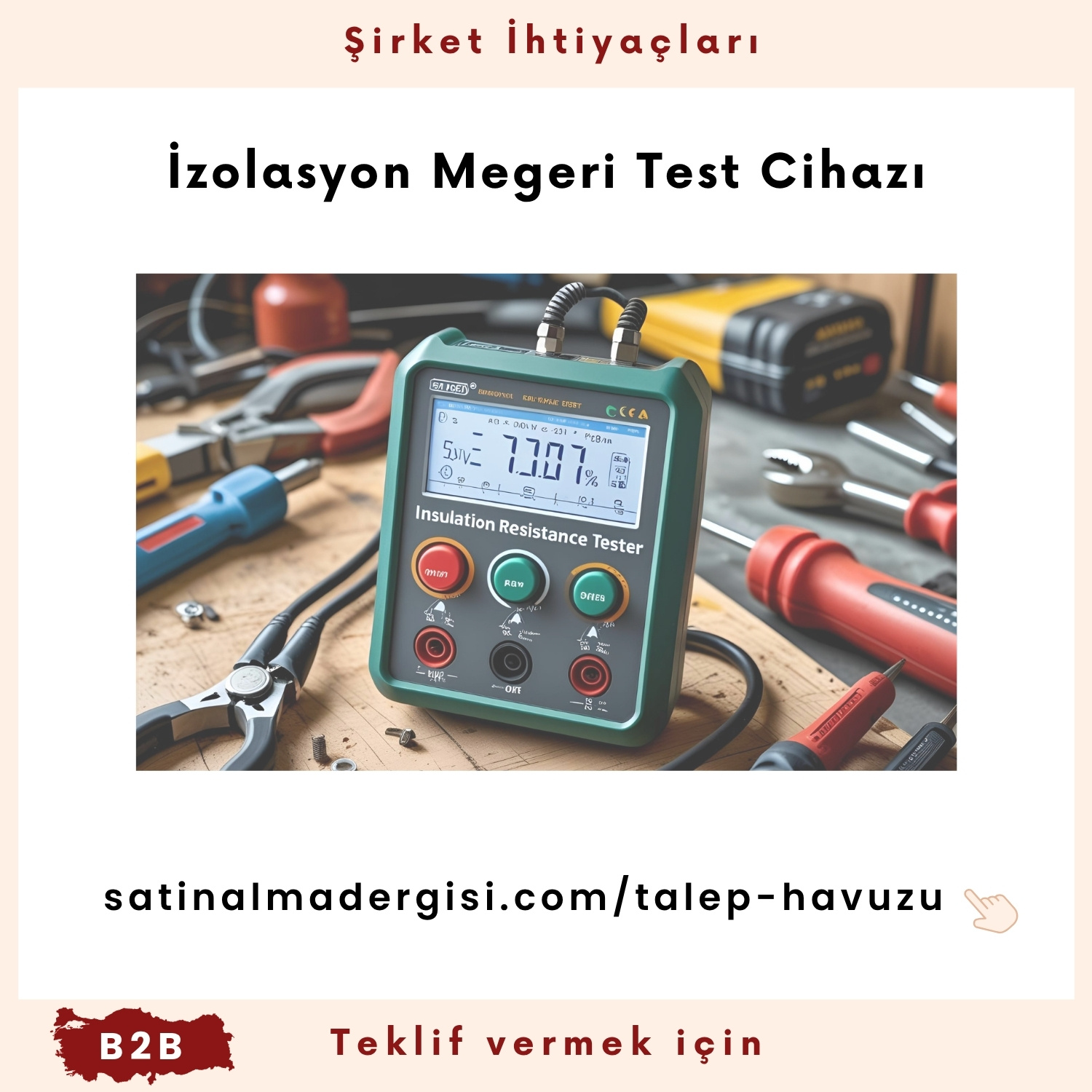 Alım Talebi İzolasyon Megeri Test Cihazı