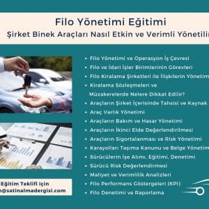 Eğitim Filo Yönetimi Binek Araç Kiralama Satın Alma İdari İşler