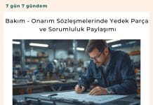 Bakım – Onarım Sözleşmelerinde Yedek Parça ve Sorumluluk Paylaşımı Bakım Onarım Sözleşmelerinde Yedek Parça Ve Sorumluluk Paylaşımı Satınalma Dergisi 7 Gün 7 Gündem