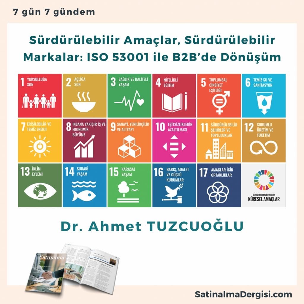 Sürdürülebilir Amaçlar, Sürdürülebilir Markalar Iso 53001 Ile B2b’de Dönüşüm Satınalma Dergisi 7 Gün 7 Gündem