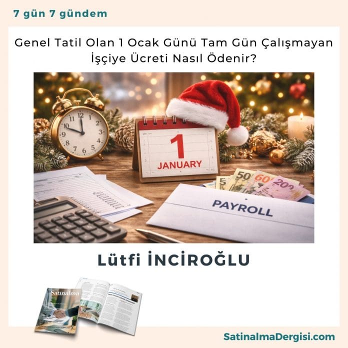 Genel Tatil Olan 1 Ocak Günü Tam Gün çalışmayan İşçiye ücreti Nasıl ödenir Satınalma Dergisi 7 Gün 7 Gündem (2)