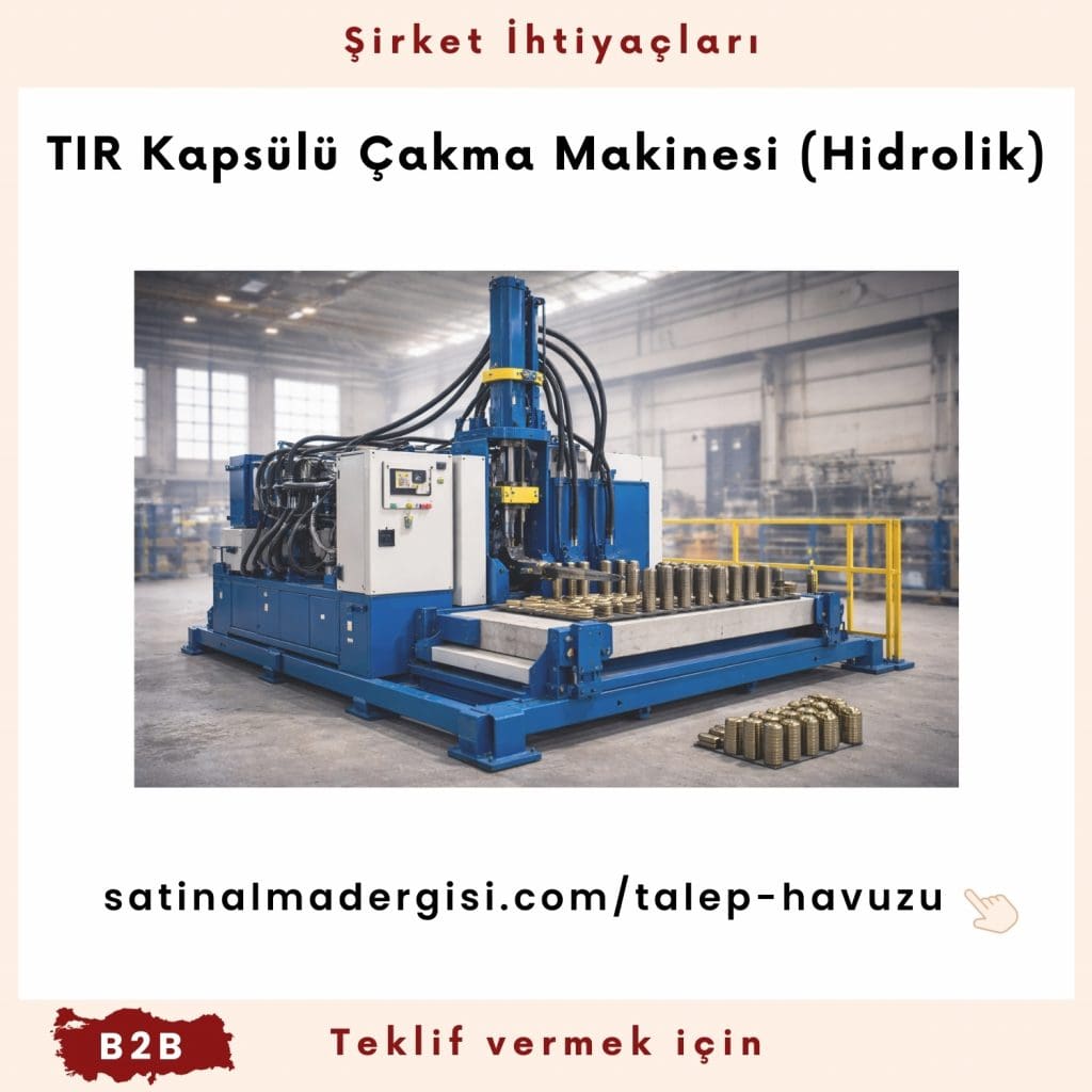 Alım Talebi Tir Kapsülü çakma Makinesi (hidrolik)