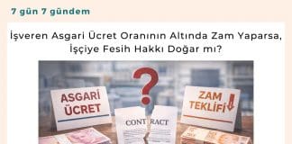 İşveren Asgari ücret Oranının Altında Zam Yaparsa, İşçiye Fesih Hakkı Doğar Mı Satınalma Dergisi 7 Gün 7 Gündem