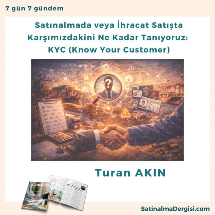 Satınalmada Veya İhracat Satışta Karşımızdakini Ne Kadar Tanıyoruz Kyc (know Your Customer) Satınalma Dergisi 7 Gün 7 Gündem