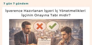 İşverence Hazırlanan İşyeri İç Yönetmelikleri İşçinin Onayına Tabi Midirı Satınalma Dergisi 7 Gün 7 Gündem