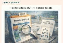 Tarife Bilgisi (gti̇p) Tespit Talebi Satınalma Dergisi 7 Gün 7 Gündem