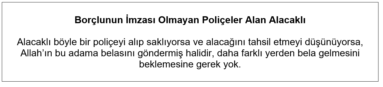 Imzasız Poliçe