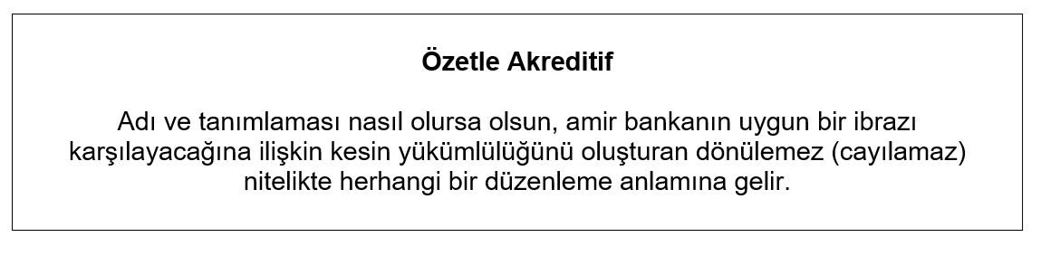 özetle Akreditif