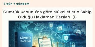 Gümrük Kanunu’na Göre Mükelleflerin Sahip Olduğu Haklardan Bazıları (1) Satınalma Dergisi 7 Gün 7 Gündem