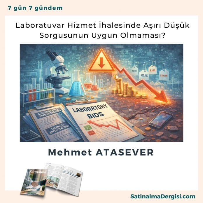 Laboratuvar Hizmet İhalesinde Aşırı Düşük Sorgusunun Uygun Olmaması Satınalma Dergisi 7 Gün 7 Gündem