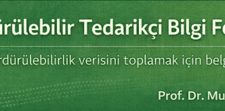 Sürdürülebilirlik Verisi Sürdürülebilir Tedarikçi Bilgi Formu