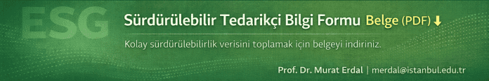 Sürdürülebilirlik Verisi Sürdürülebilir Tedarikçi Bilgi Formu