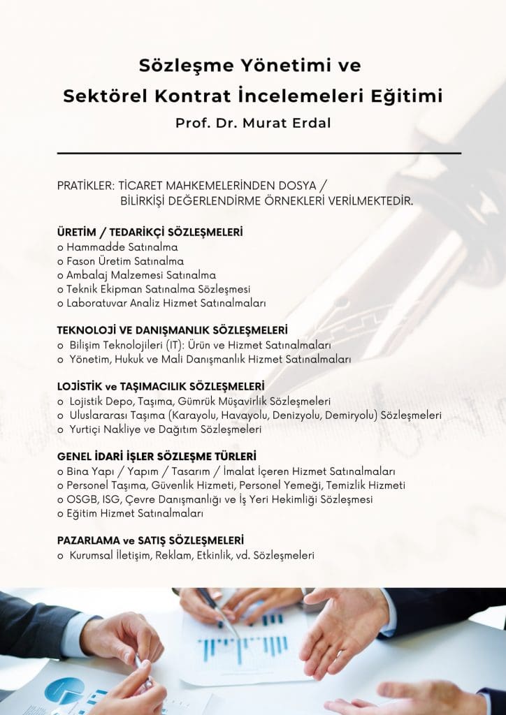 Sözleşme Yönetimi Ve Sektörel Kontrat İncelemeleri Eğitimi