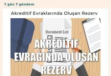 Akreditif Evraklarında Oluşan Rezerv Satınalma Dergisi 7 Gün 7 Gündem