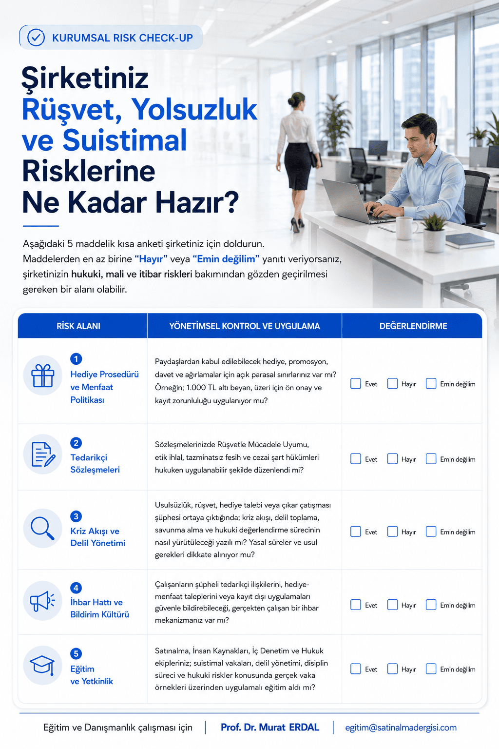 Kurumsal Risk Rüşvet Yolsuzluk Check Up