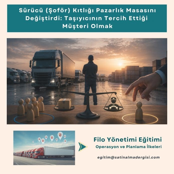 Filo Yönetimi Eğitimi Operasyon Ve Planlama İlkeleri Haber Sürücü (şoför) Kıtlığı Pazarlık Masasını Değiştirdi Taşıyıcının Tercih Ettiği Müşteri Olmak