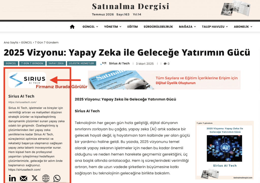Firma Profili Oluşturma