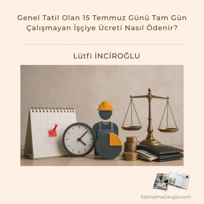 Genel Tatil Olan 15 Temmuz Günü Tam Gün çalışmayan İşçiye ücreti Nasıl ödenir Satınalma Dergisi 7 Gün 7 Gündem