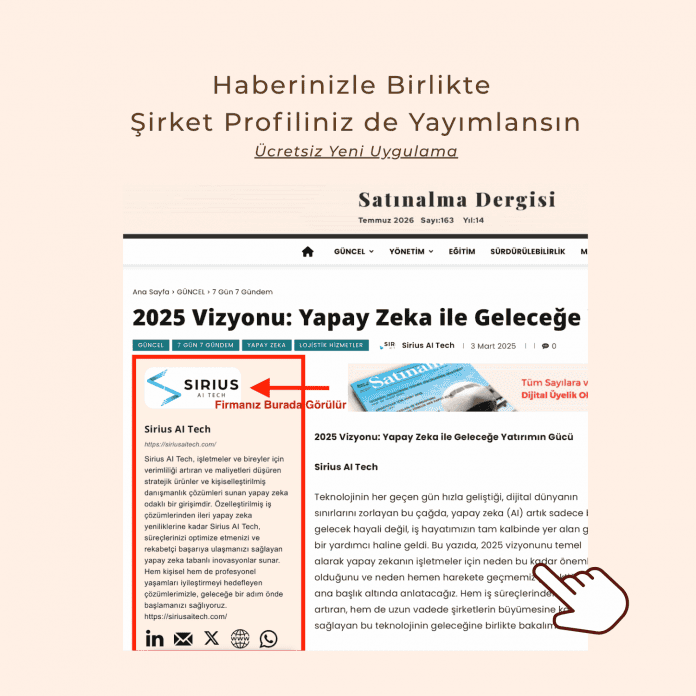 Haberinizle Birlikte şirket Profiliniz De Yayımlansın