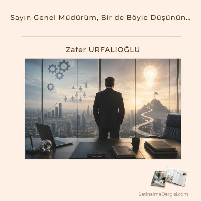 Sayın Genel Müdürüm, Bir de Böyle Düşünün…_Satınalma Dergisi 7 Gün 7 Gündem Sayın Genel Müdürüm, Bir De Böyle Düşünün… Satınalma Dergisi 7 Gün 7 Gündem