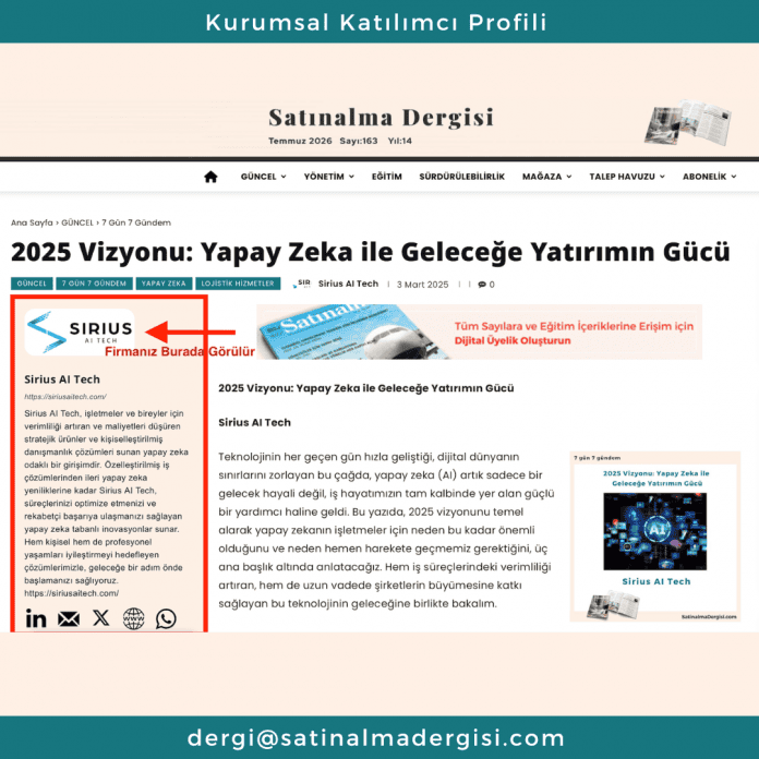 şirket Profili Oluşturun