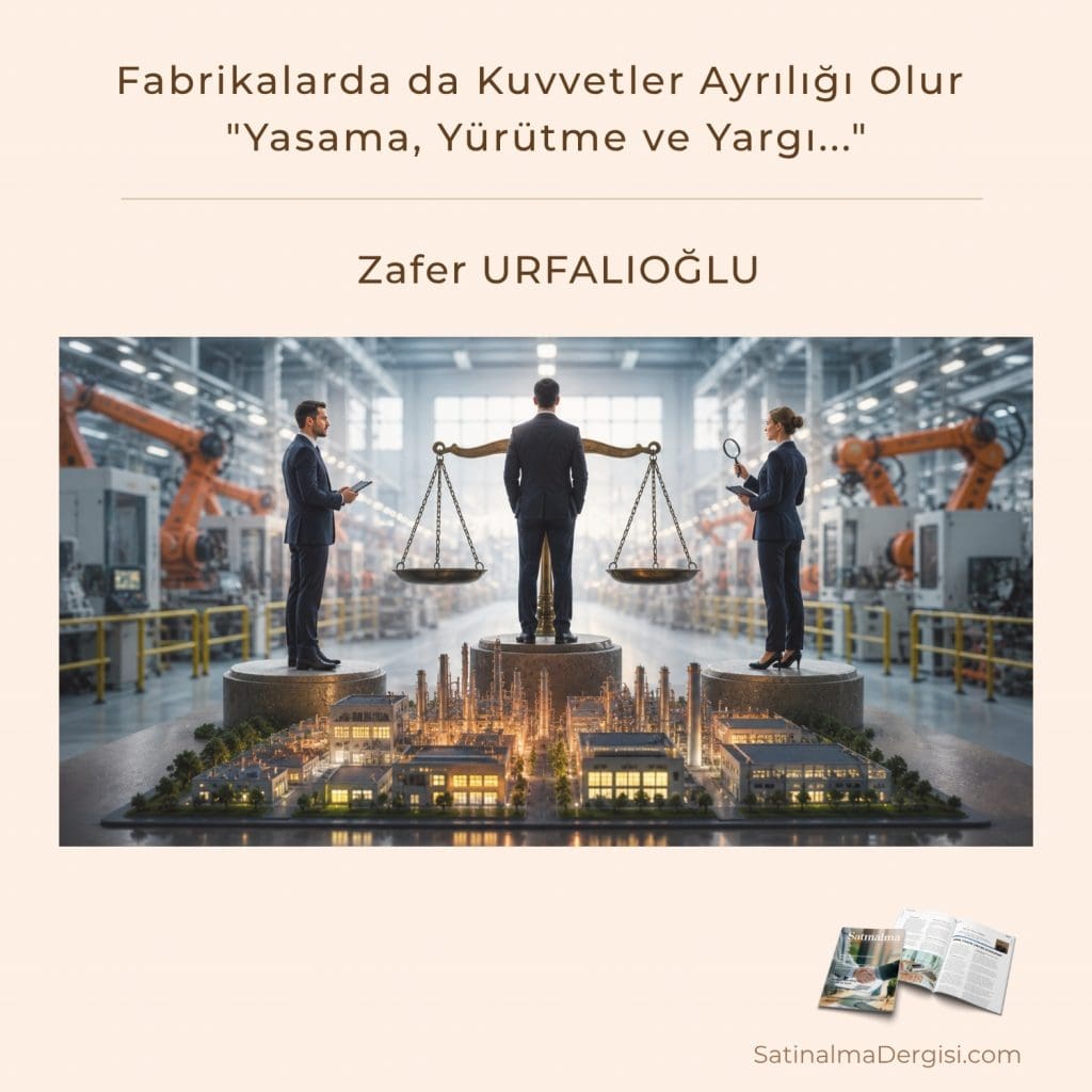 Fabrikalarda Da Kuvvetler Ayrılığı Olur Yasama, Yürütme Ve Yargı... Satınalma Dergisi 7 Gün 7 Gündem