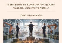 Fabrikalarda Da Kuvvetler Ayrılığı Olur Yasama, Yürütme Ve Yargı... Satınalma Dergisi 7 Gün 7 Gündem