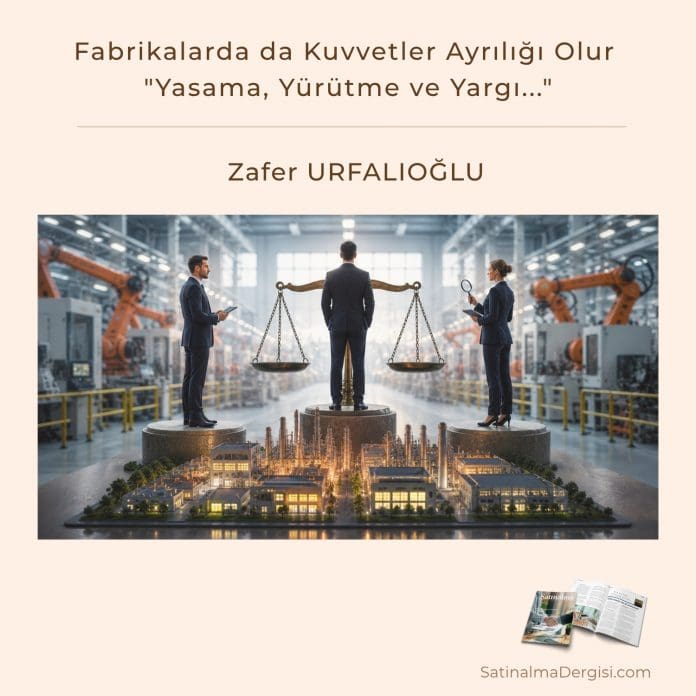 Fabrikalarda Da Kuvvetler Ayrılığı Olur Yasama, Yürütme Ve Yargı... Satınalma Dergisi 7 Gün 7 Gündem